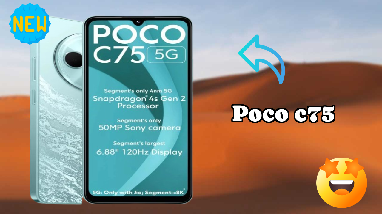 POCO C75 Display Review: 6.88 Inches (17.48 Cm) Screen Size